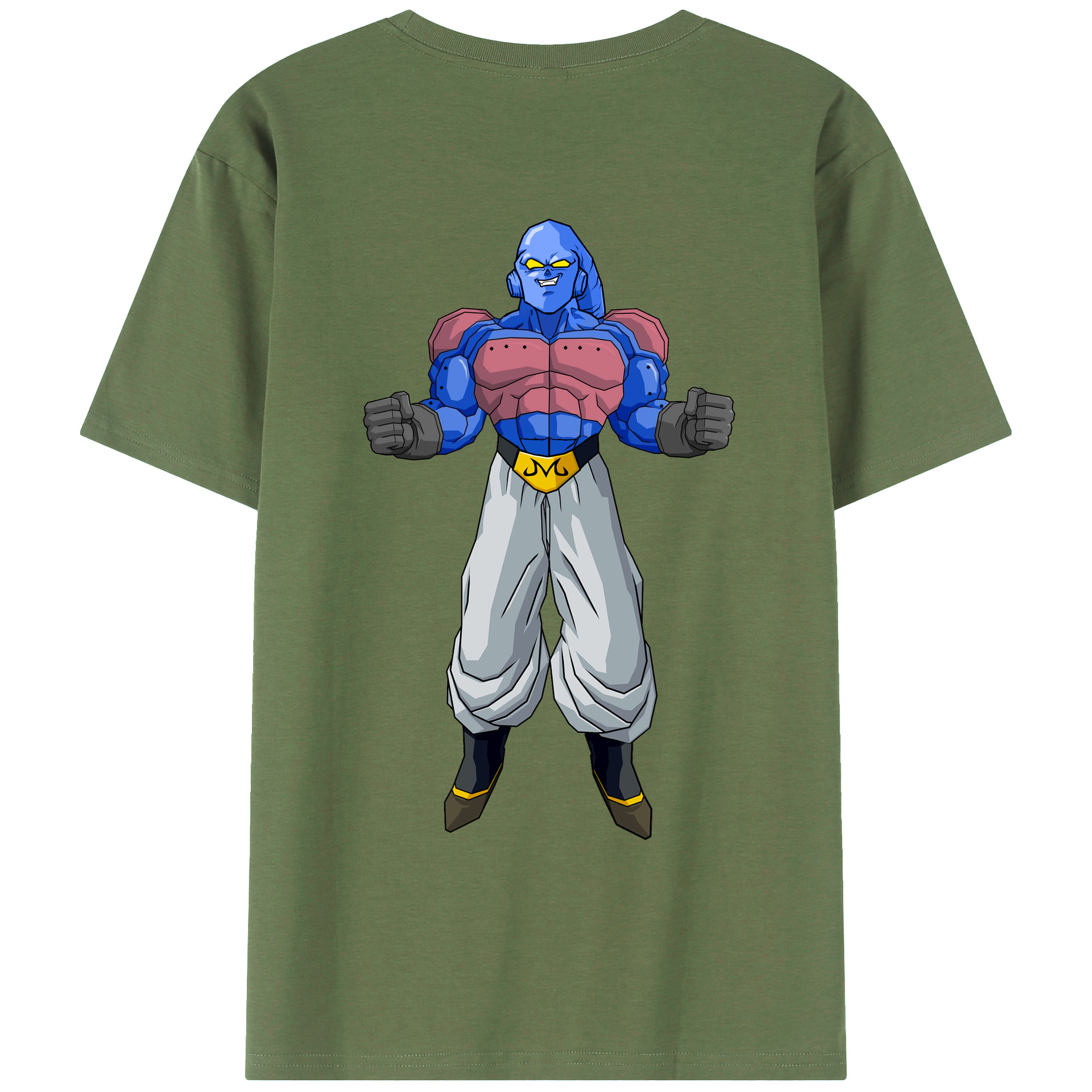 （画像用） ドラゴンボール 魔人ブウ DRAGON BALL Majin Buu 綿100％ メンズ半袖Tシャツ（バックプリント） 通気性